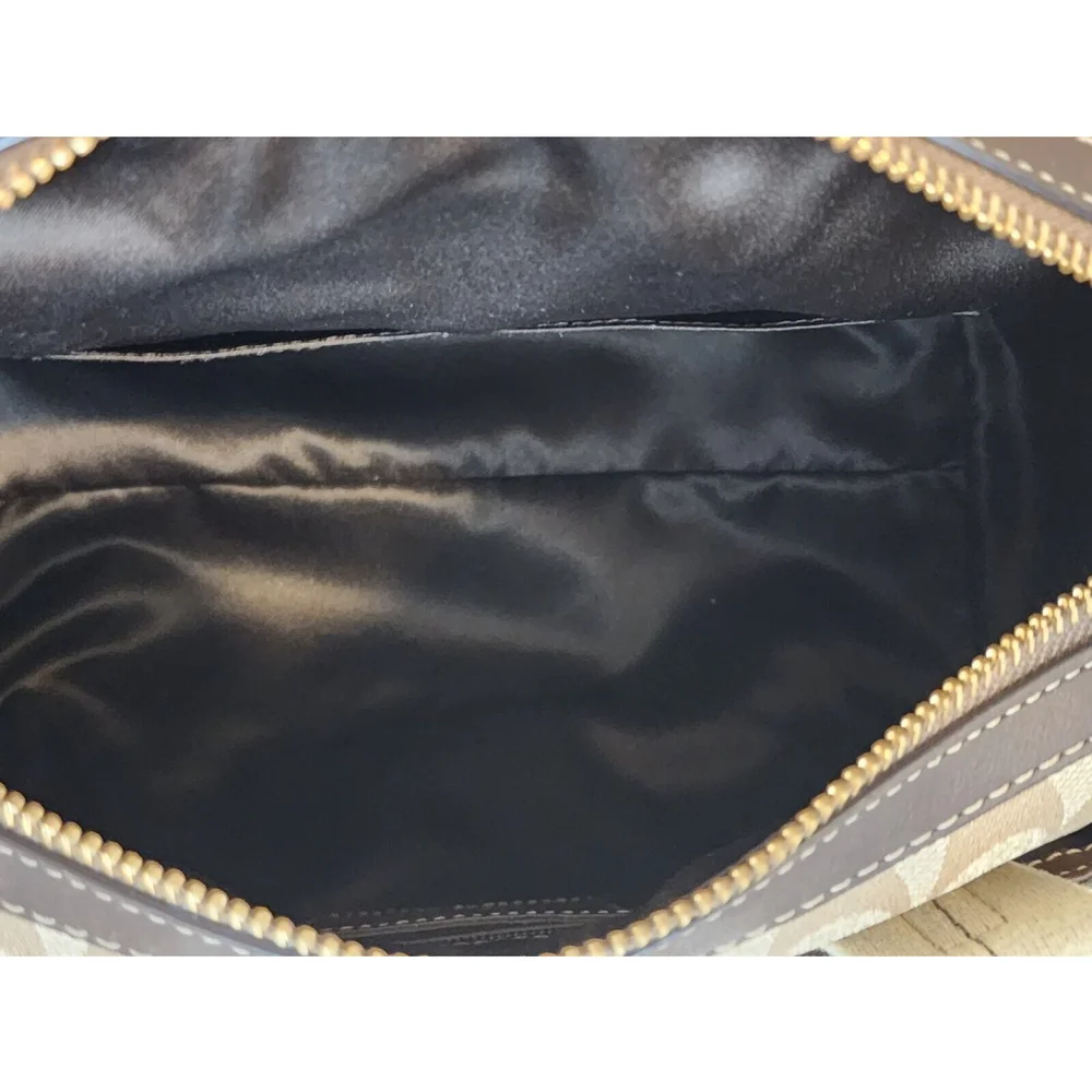 Coach Signature Canvas Satchel in Khaki/Brown